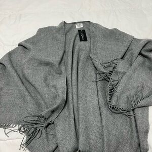 Fraas Charcoal Fringe Shawl